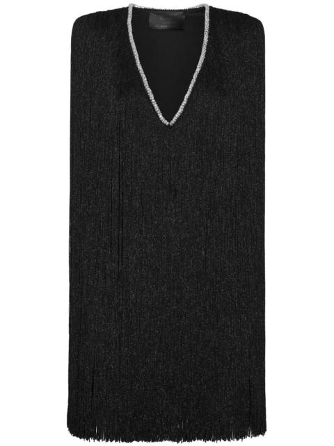 fringed lurex minidress