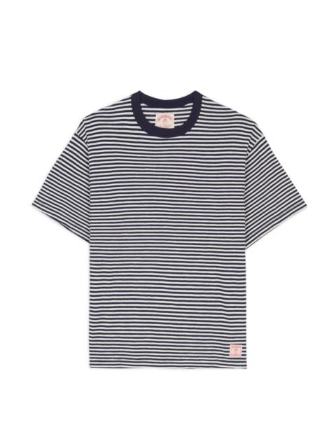 Brooks Brothers California Loose Knit Striped T-Shirt - Navy