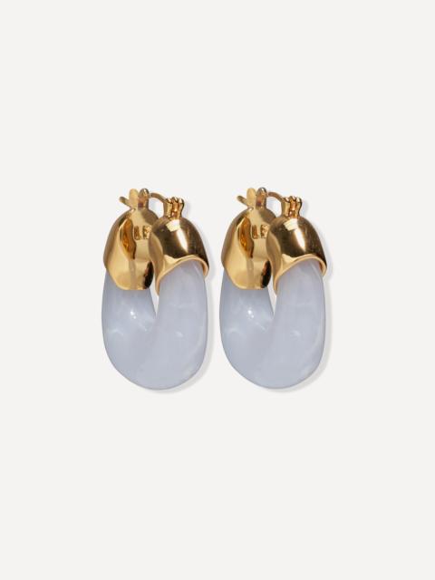 Gold-Plated Mini Organic Hoop Earrings