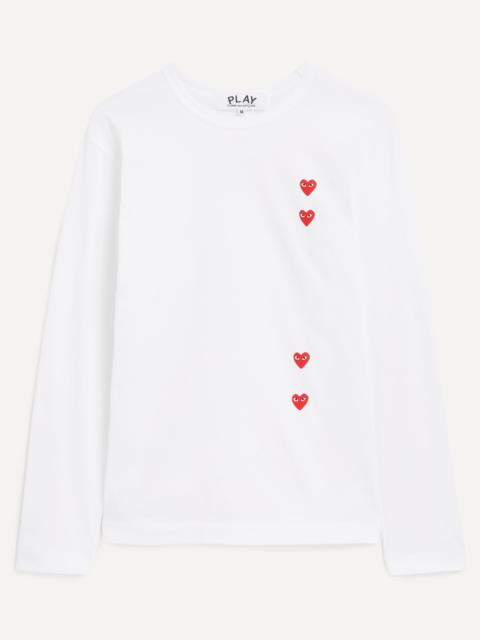 Multi Red Heart Long Sleeve T-Shirt