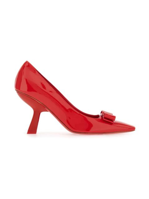 VARA BOW PATENT LEATHER PUMPS