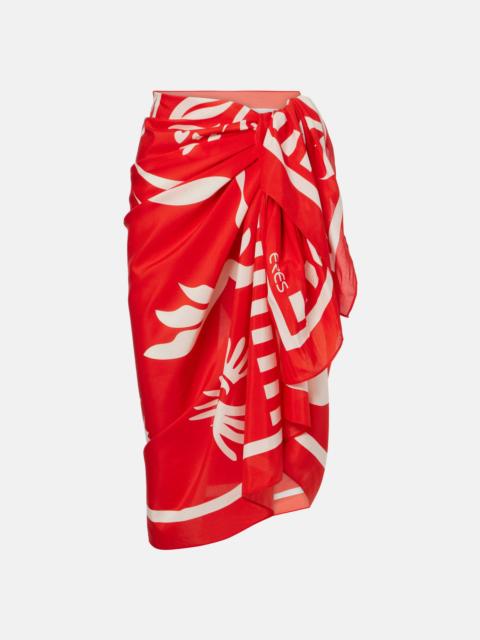 Mandara cotton and silk beach cover-up