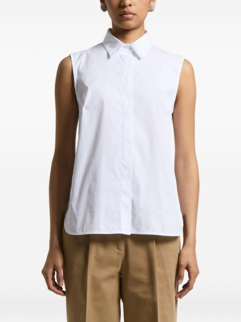 sleeveless collared shirt