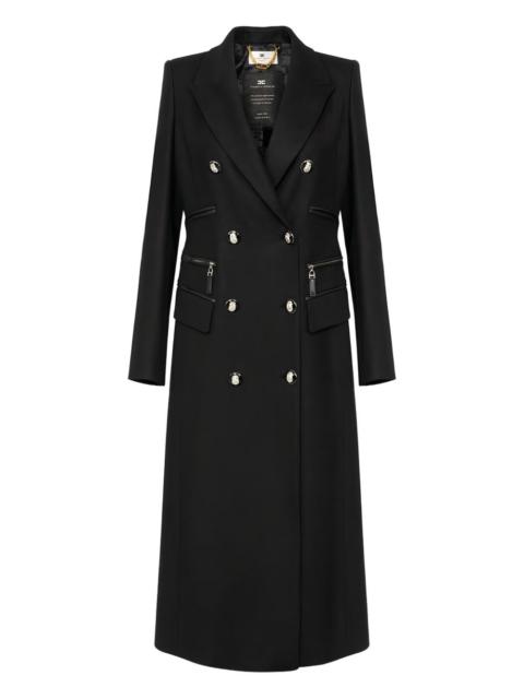 enamelled button double-breasted coat