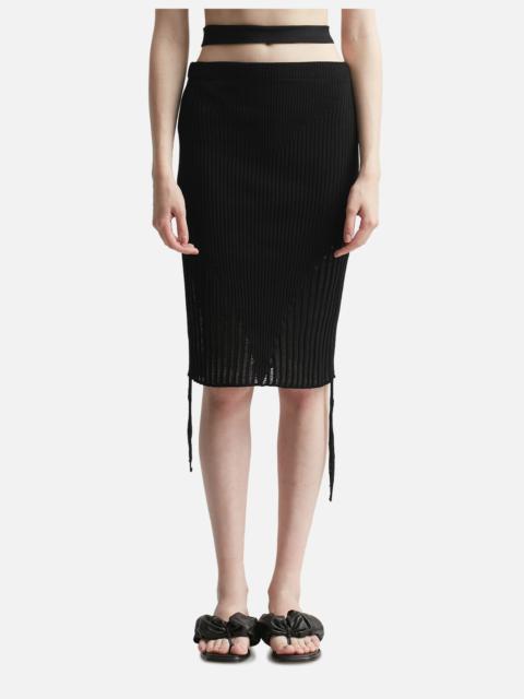RIBBED KNIT PENCIL SKIRT