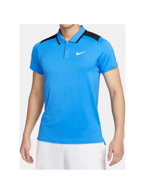 Nike Court Advantage Dri-FIT Polo Shirt 'Blue White Black' FD5318-435