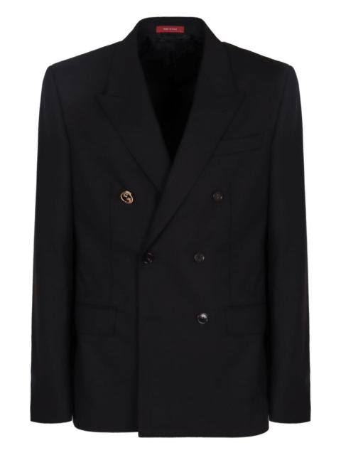 double-breasted wool jacket