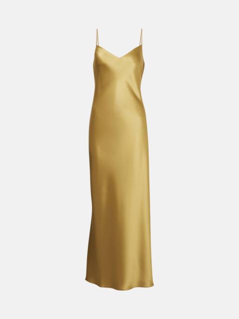 Provence satin slip dress