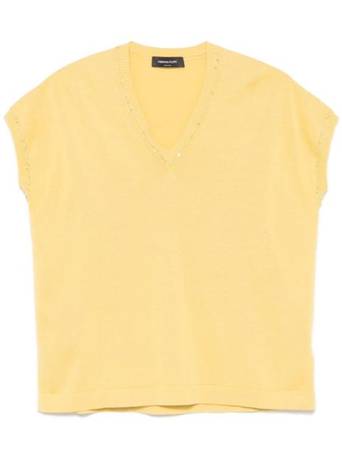 sequin-embellished vest