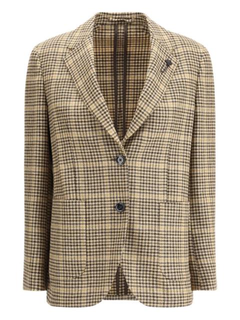 checked twoo-button blazer