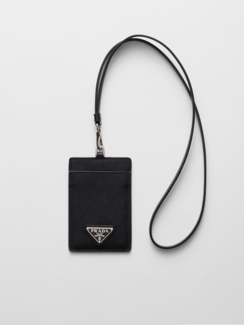 Saffiano Leather Badge Holder