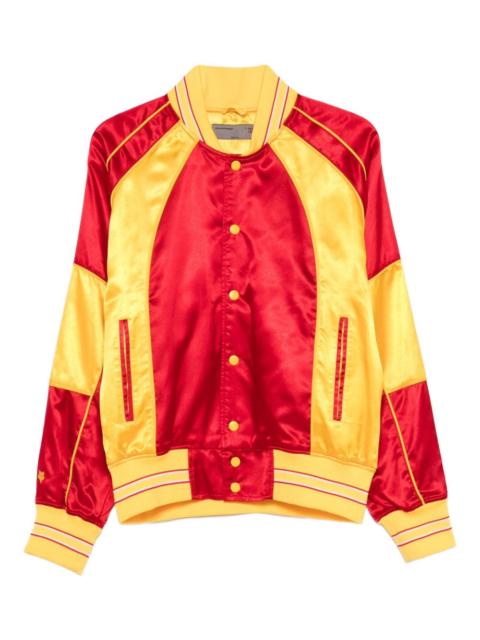 x Fox Lab contrast bomber jacket