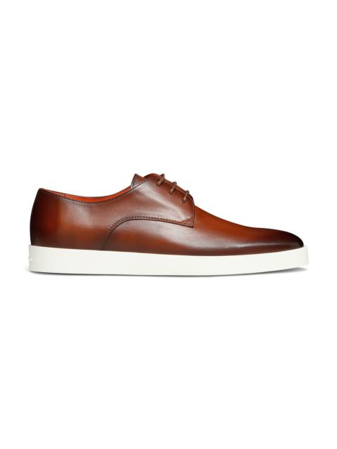 Men's brown leather Derby shoe