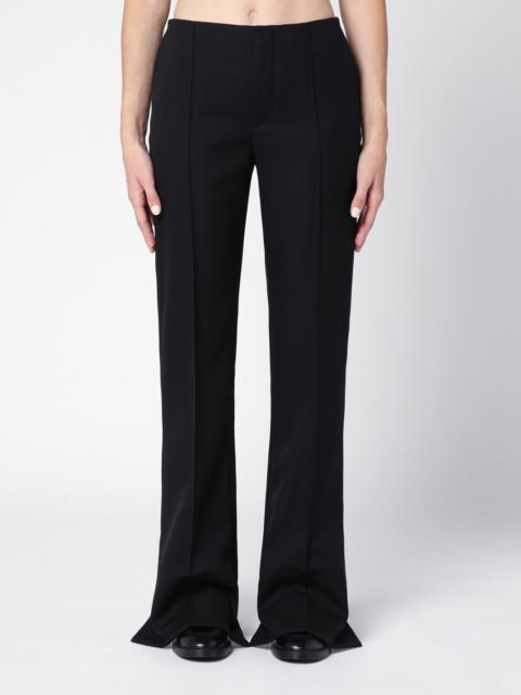 Black asymmetrical wool trousers