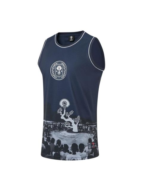 Li-Ning BadFive Graphic Basketball Jersey 'Midnight Navy' AAYT523-3