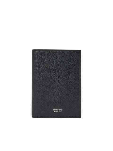 logo-lettering bi-fold leather cardholder