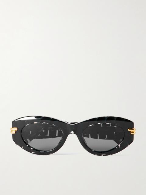 Oval-frame Acetate Sunglasses
