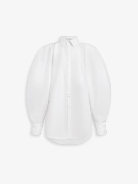 BALLOON SLEEVE SHIRT IN COTTON POPLIN