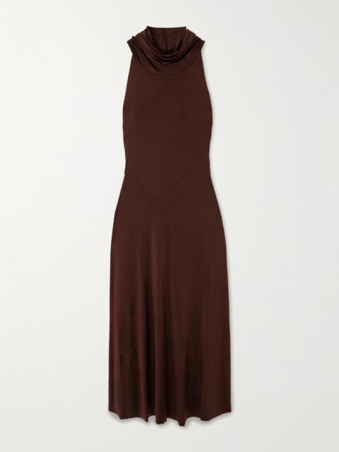 Hooded Stretch-jersey Midi Dress