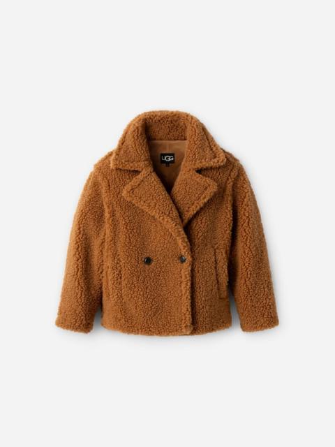 ® Women's Gertrude Short Teddy Coat Faux Fur in Chestnut
