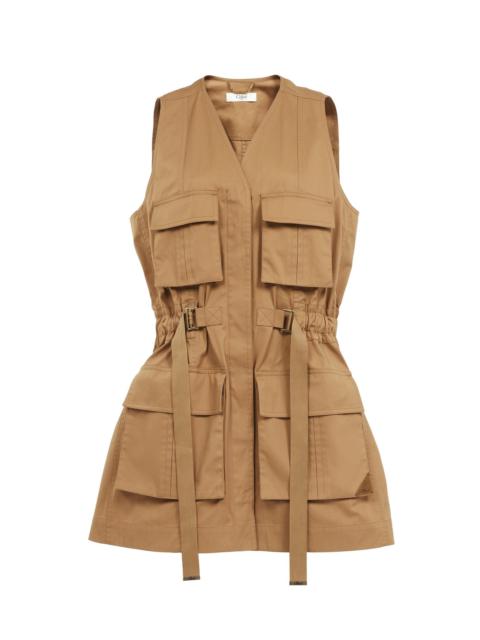 UTILITARIAN VEST IN LIGHT COTTON GABARDINE