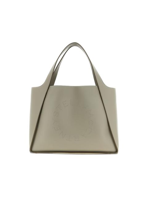 logo-printed studded tote bag