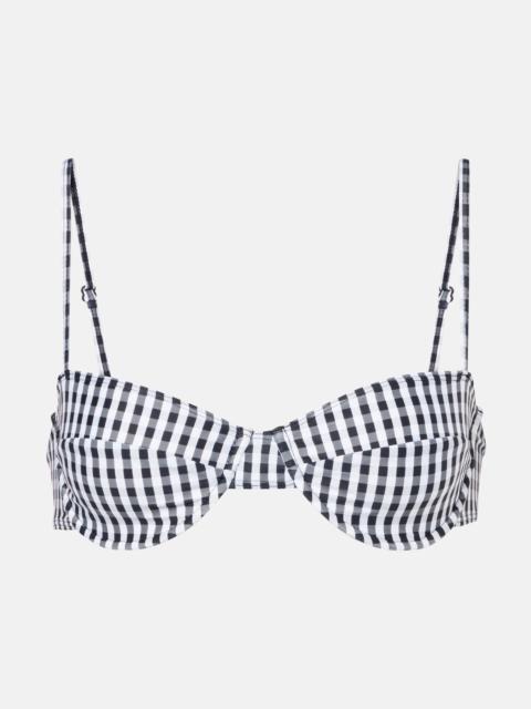 Farrah gingham bikini top