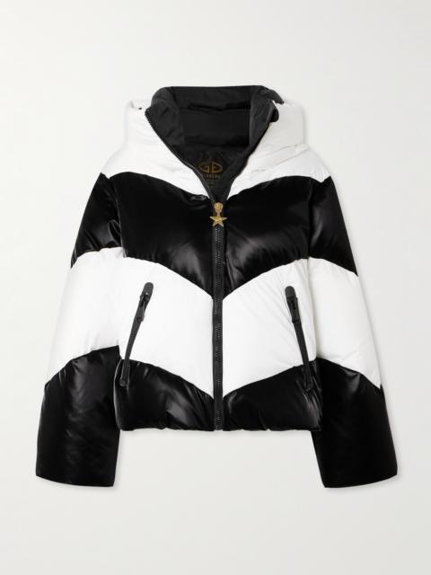 Courage Hooded Striped Padded Ski Jacket