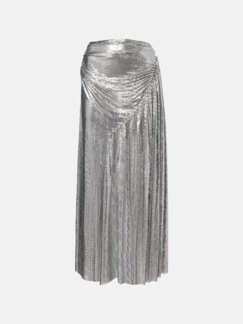 Chainmail draped maxi skirt