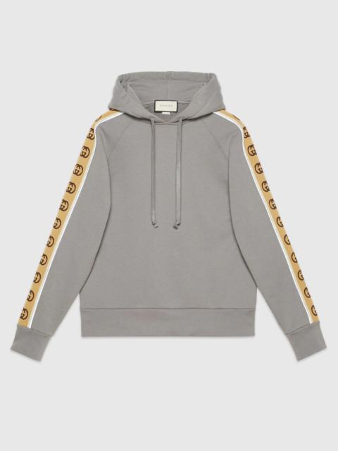 Cotton jersey hooded sweatshirt