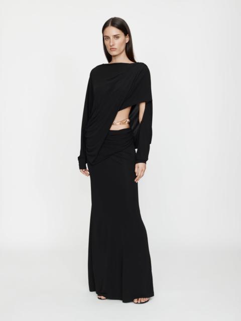 Encased Nature Resin Draped Jersey Dress