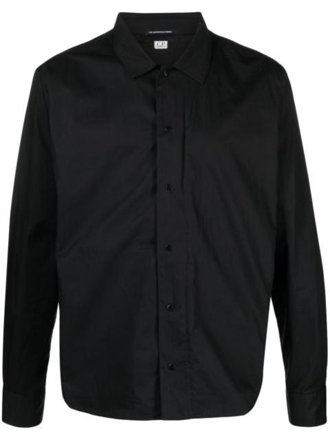 zipped gabardine shirt