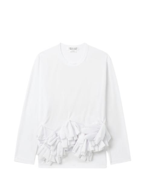 ruffled long-sleeve top