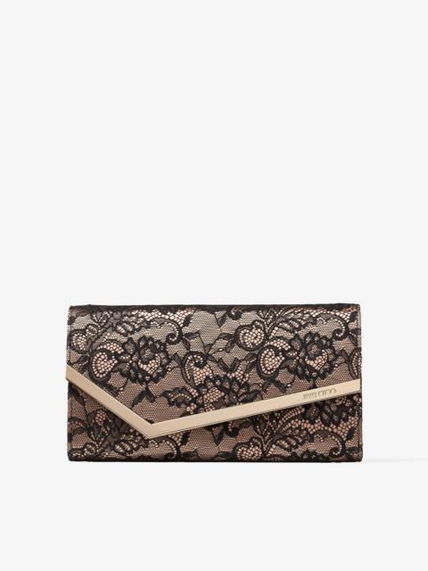 Emmie
Black and Ballet Pink Jimmy Choo Lace Clutch Bag