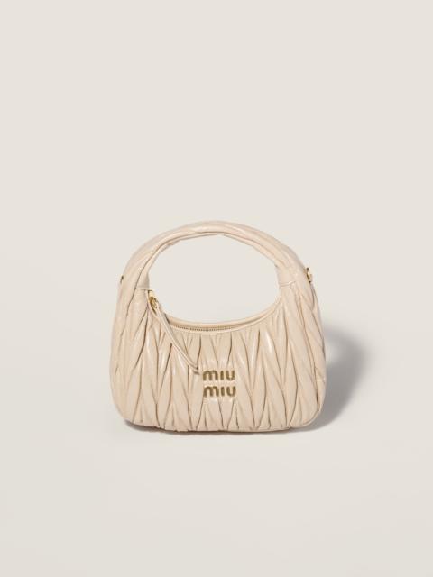 Wander matelassé nappa leather hobo bag