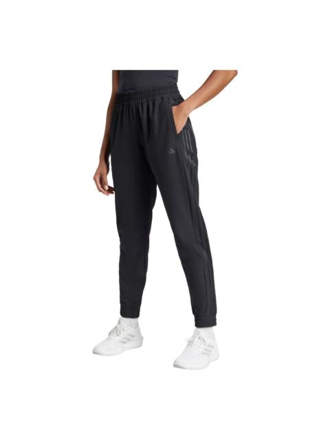 (WMNS) adidas Pacer All Gym 3-Stripes Woven Mid-Rise Pants 'Black' IK5471