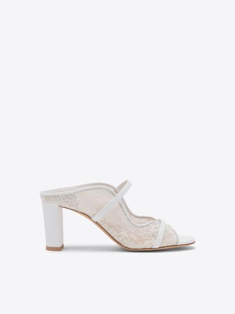 Norah 70 White Lace Heeled Sandals