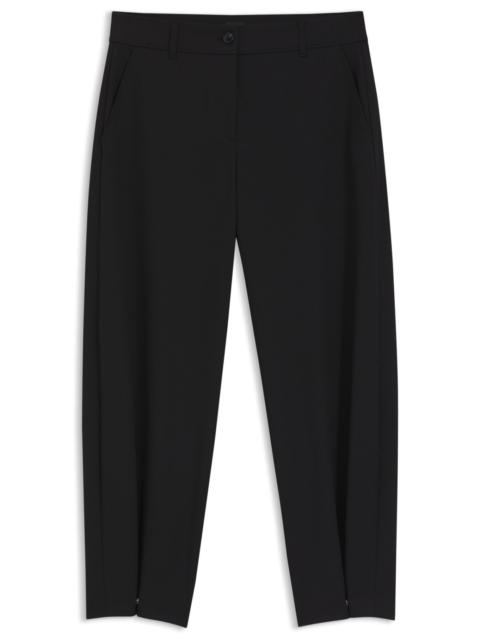 BARREL-LEG TROUSERS IN STRETCH TWILL