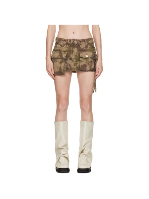 Khaki Fay Miniskirt