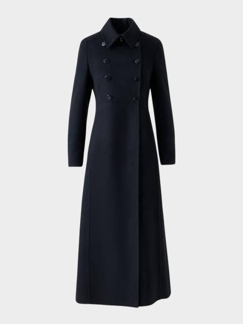 Eva Double-Breasted Wool Double Face Long Coat