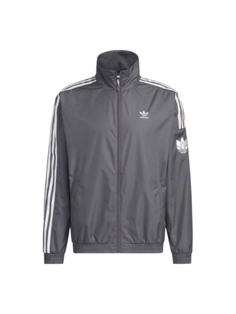 adidas Originals Retro Trefoil Jacket Asia Sizing 'Grey White' JI7533