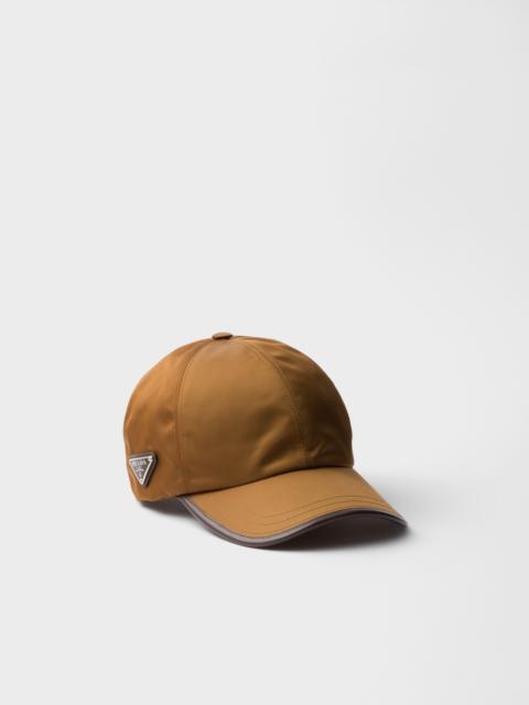 Re-Nylon and leather baseball cap