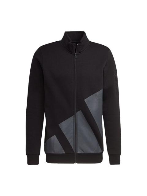 adidas Fleece Jacket M Logo Printing Sports Black HI1187