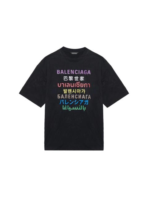 Balenciaga Languages Medium Fit T-shirt Black