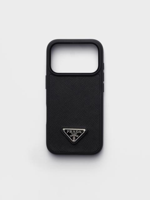 Saffiano leather case for iPhone 17 Pro