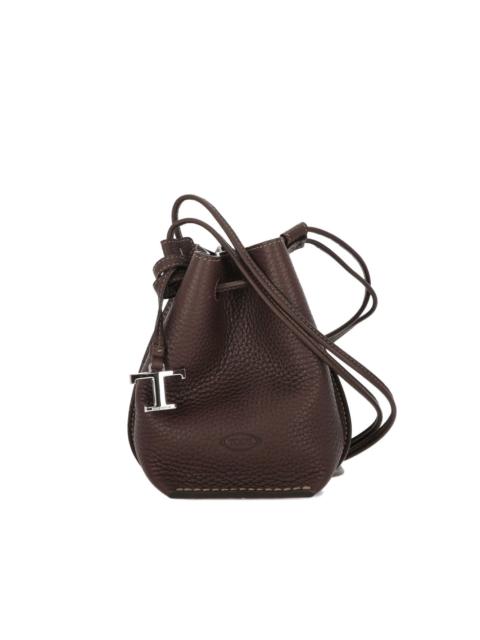 leather bucket bag