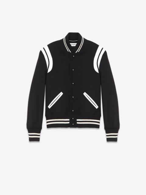 saint laurent teddy jacket in wool