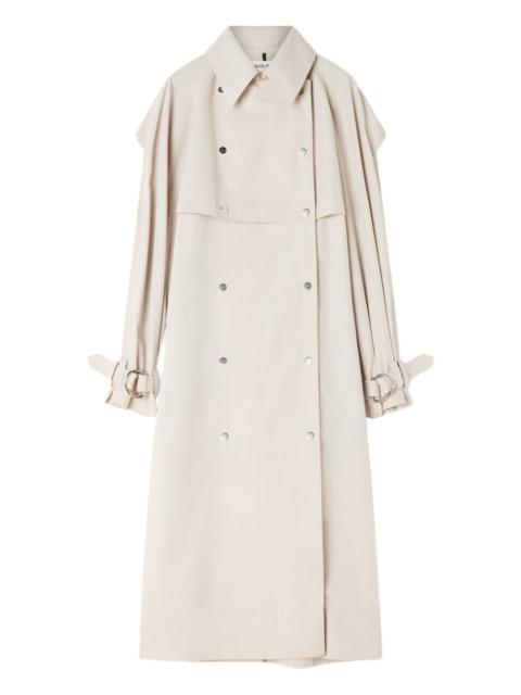 double-breasted belted coat