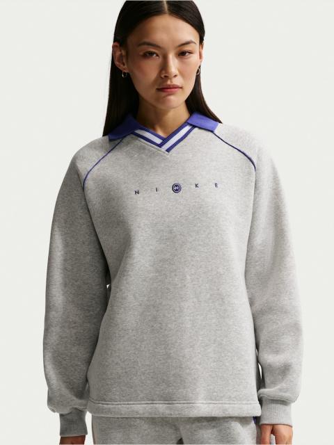 Nike Sportswear Phoenix Fleece Women's Oversized Graphic Polo Top