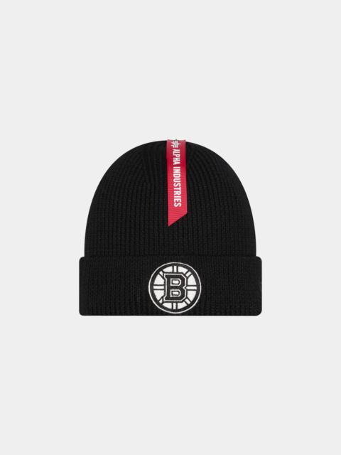 BOSTON BRUINS X ALPHA X NEW ERA SHORT CUFF BEANIE